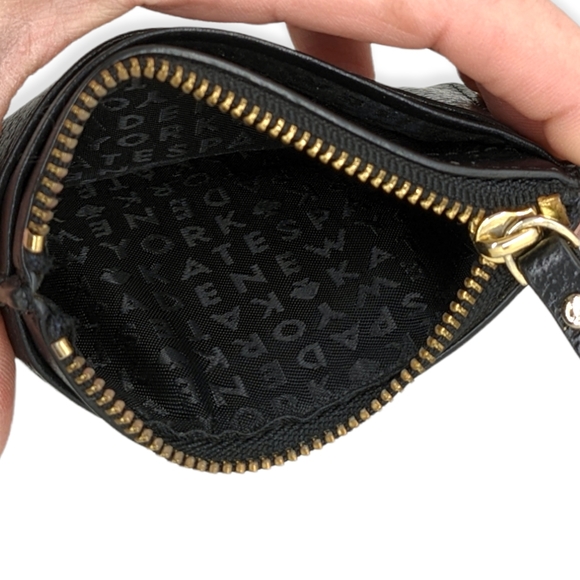kate spade New York Classic Black Grove Street Adi Card Case and Coin Pouch - Picture 3 of 4